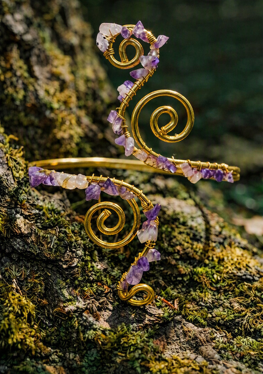Amethyst Stone Arm Cuff