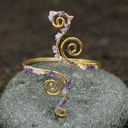 Amethyst Stone Arm Cuff