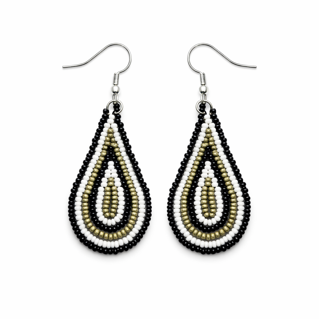 Teardrop Beaded Earrings