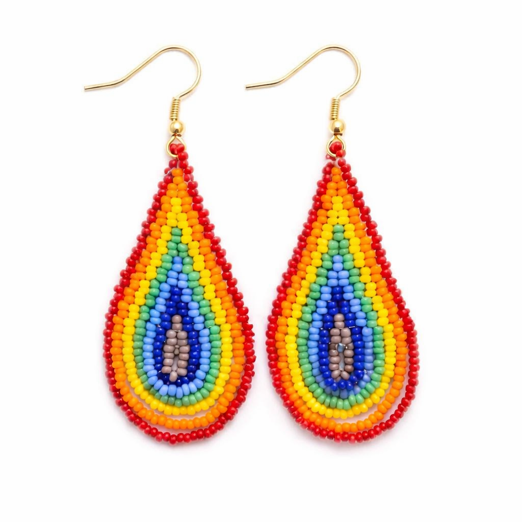 Teardrop Beaded Earrings