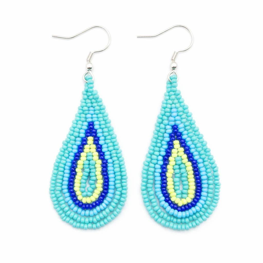 Teardrop Beaded Earrings