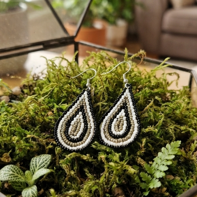 Teardrop Beaded Earrings