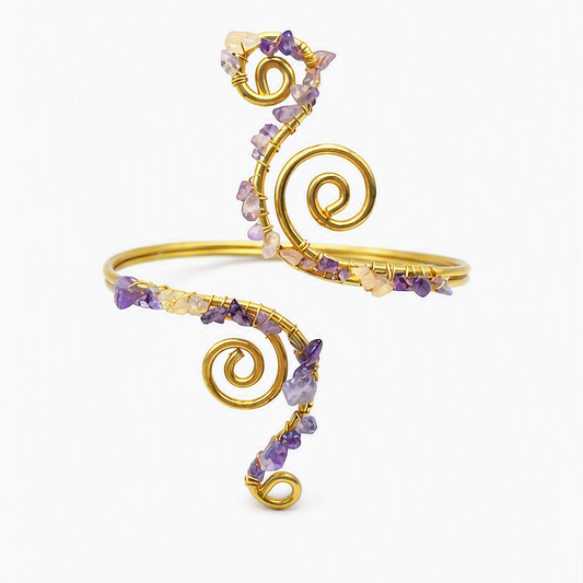 Amethyst Stone Arm Cuff