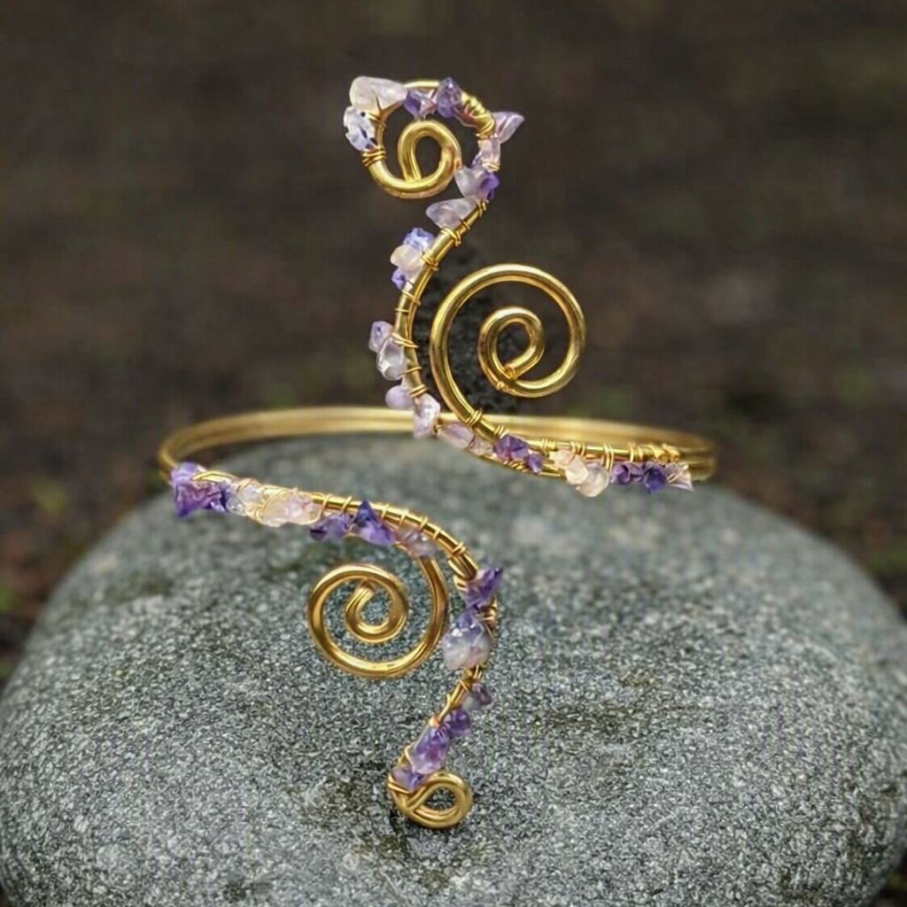 Amethyst Stone Arm Cuff