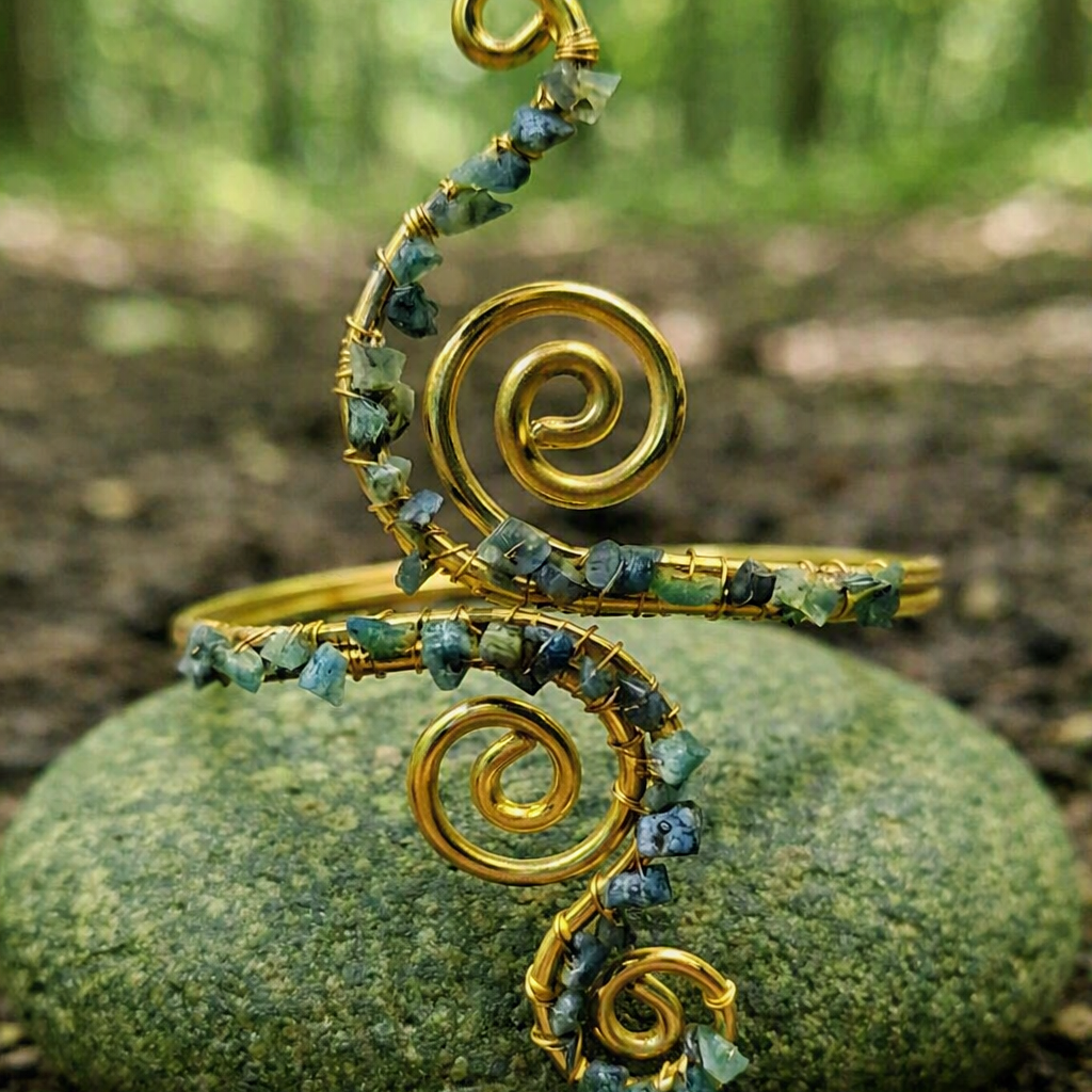Green Agot Arm Cuff